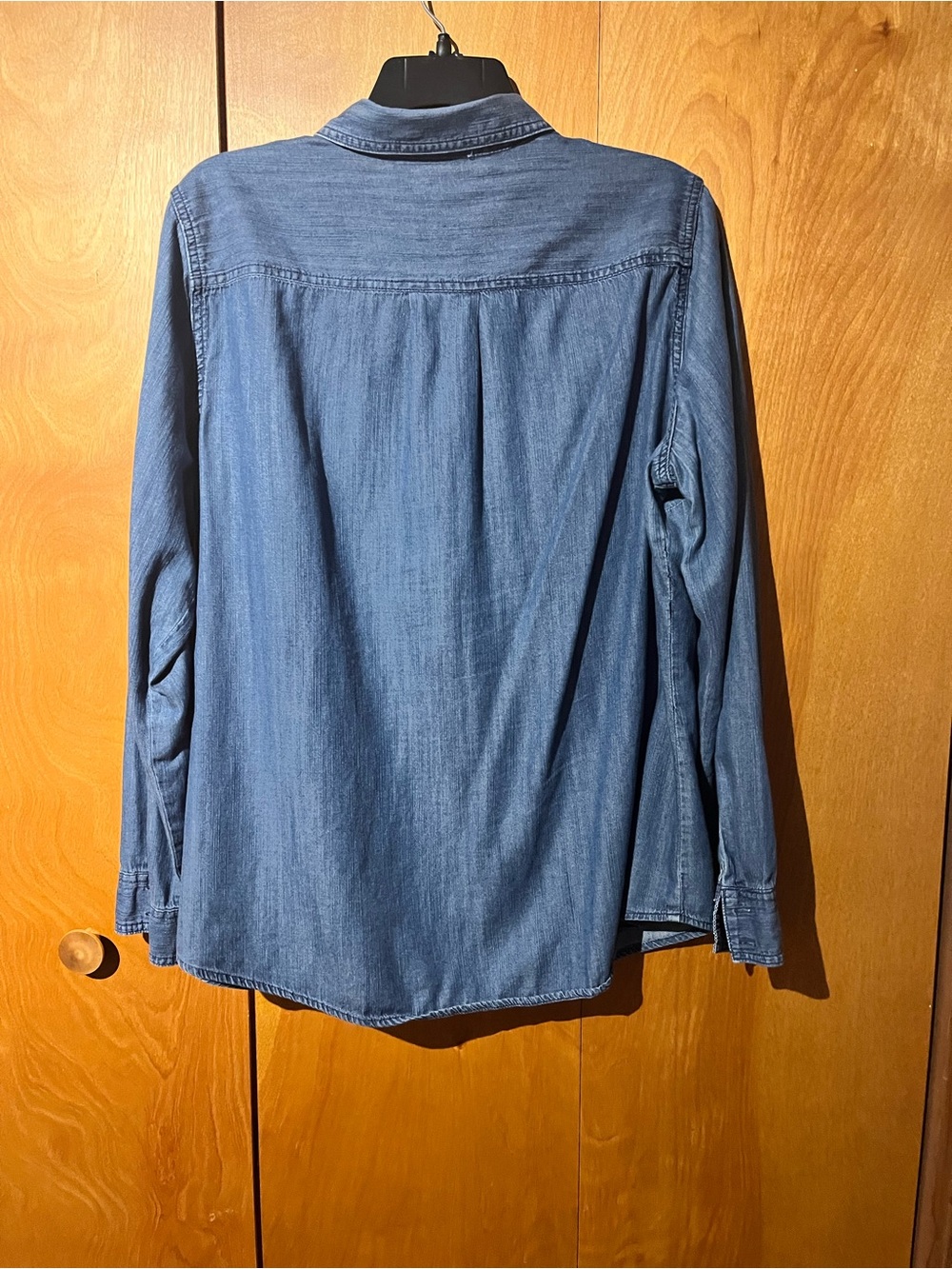 St. John's Bay Denim Button-Front Shirt - Blue